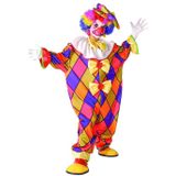 Veelkleurige clown kostuum voor kinderen