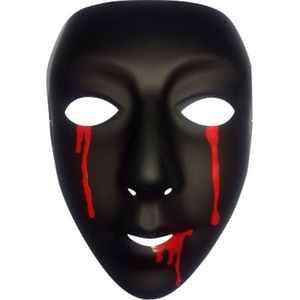 Zwart masker met bloedtranen voor vrouwen