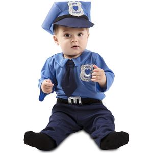 Blauw baby politie agent kostuum