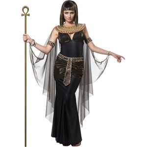 Zwart en goudkleurig Cleopatra kostuum voor vrouwen