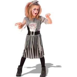 Grijs zombie piraat kostuum voor meisjes