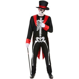 Chique skelet kostuum voor mannen
