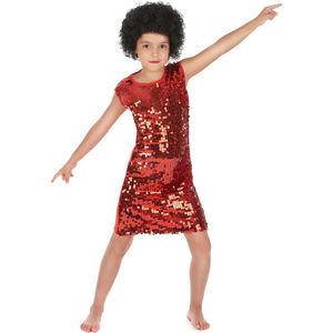 Rode disco jurk voor meisjes
