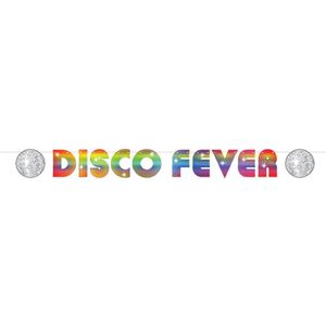 Kartonnen disco fever banner