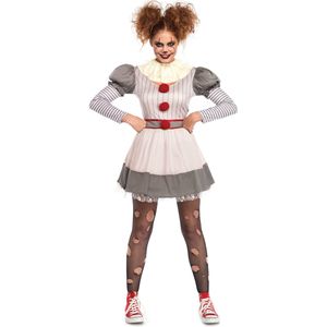 Creepy horror clown kostuum voor vrouwen