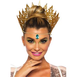 Sexy goudkleurige koningin kroon voor vrouwen