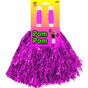Set twee paarse pompons