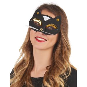 Zwarte katten masker voor volwassenen