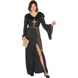 Zwart sexy nonnen kostuum voor vrouwen