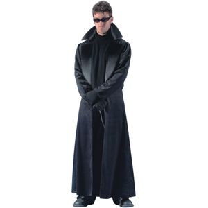 Lange zwarte jas voor heren
