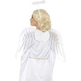 Witte engel set met vleugels en halo voor volwassenen
