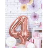 Rosé gouden aluminium cijfer ballon