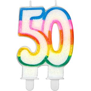 Nummer 50 verjaardagskaars