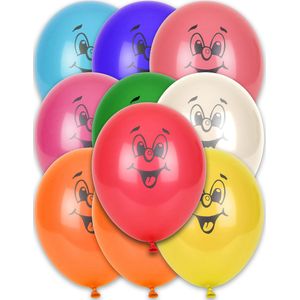 10 ballonnen in verschillende kleuren smile