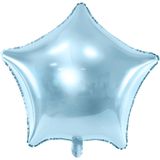 Turquoise ster folie ballon 45 cm