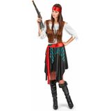 Mooie veelkleurige piraten outfit voor vrouwen