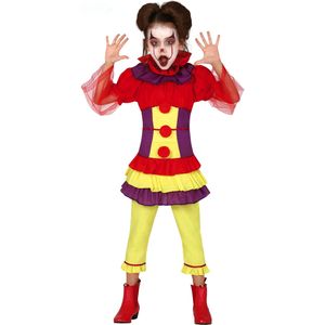 Veelkleurige evil clown outfit voor meisjes