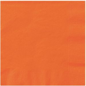 20 kleine oranje papieren servetten 25 x 25 cm