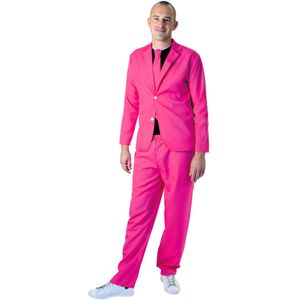 Fluo roze fashion kostuum voor volwassenen