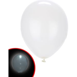 5 Witte LED ballonnen Illooms