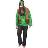 Groen flower power hippie pak voor heren