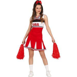 Rode cheerleader vermomming voor tiener