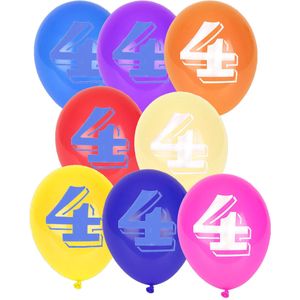 8 ballonnen cijfer 4