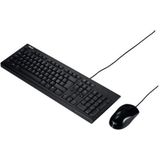 U2000 Keyboard + Mouse Set- Black, US International Layout (QWERTY)