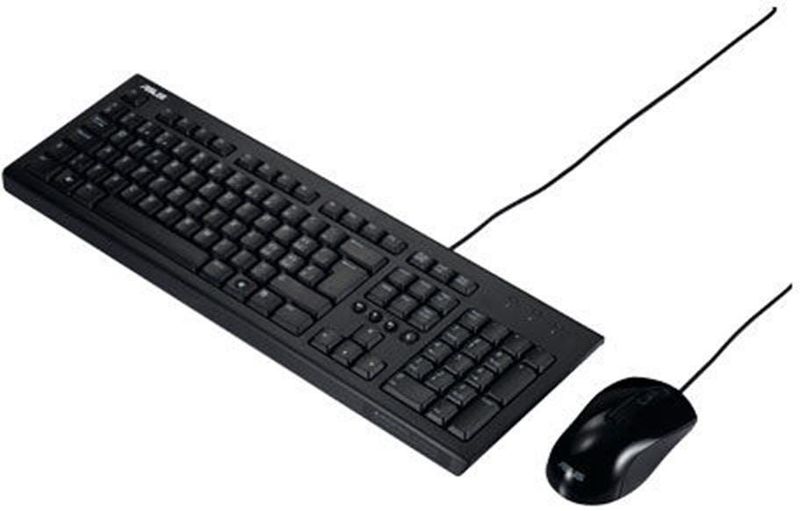 U2000 Keyboard + Mouse Set- Black, US International Layout (QWERTY)