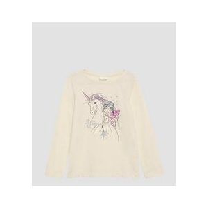 T-shirt - Lange Mouwen - Glitterprint - 100% Katoen