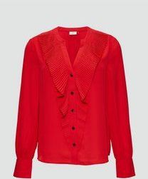 Blouse - Klassieke Blouse - Effen - Lange Mouw - Knoopsluiting