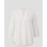 Blouse - Blouseshirt - Effen - Viscose - Tuniek Kraag, Lange Mouw, Normale Pasvorm