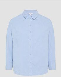 s.Oliver - Blouse - Lichtblauw - Lange Mouw - Normale Pasvorm