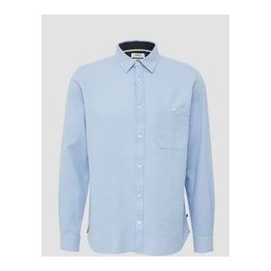 Overhemden - Sky Blue - Knoopsluiting - 1 Borstzak - Structuurmotief
