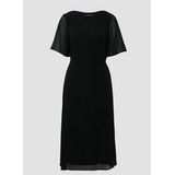 Jurk - Midi - Chiffon - Met Ondoorzichtige Voering - Korte Mouwen