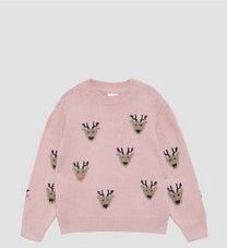 Gebreide Trui - Ronde Hals - Knitwear - Geribbelde Kraag - Kerstdesign