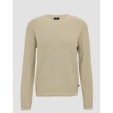 Q/S designed by - Gebreide Trui - Beige - Met Rolrand