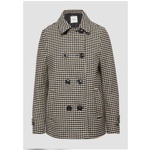 Buitenjas - Caban-stijl - Houndstooth-patroon - Dames