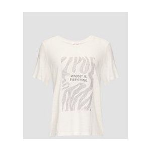 s.Oliver - Shirt - Zwart - Transparant - Natuurwit