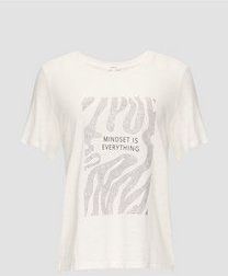 s.Oliver - Shirt - Zwart - Transparant - Natuurwit