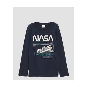 T-shirt - Motiefprint - Jersey - Ronde Hals - Lange Mouw