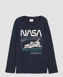 T-shirt - Motiefprint - Jersey - Ronde Hals - Lange Mouw