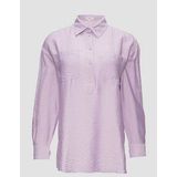 Blouse - Overhemdblouse - Viscosemix - Lange Mouwen