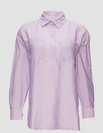 Blouse - Overhemdblouse - Viscosemix - Lange Mouwen