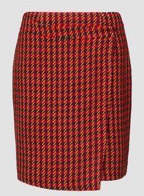 s.Oliver - Wikkelrok - Houndstooth - Boucle-stijl