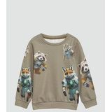 s.Oliver - Sweatshirt - Beige/Gemengde Kleuren - Sweatstof - Ronde Hals