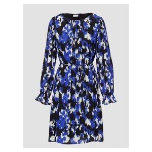 s.Oliver - Jurk - Viscose - Geplooide Mouwen - Normale Pasvorm - All-over Print