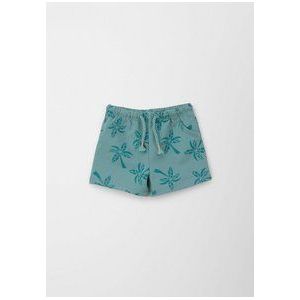 s.Oliver - Broek - Blauw - Sweatstof - Bloemenprint