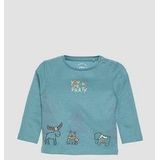 comma - Blouse - Satijn - Met All-over Print - Lange Mouwen