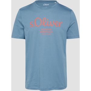 Shirt - Jersey - Ronde Hals - Logoprint - Kwartmouw